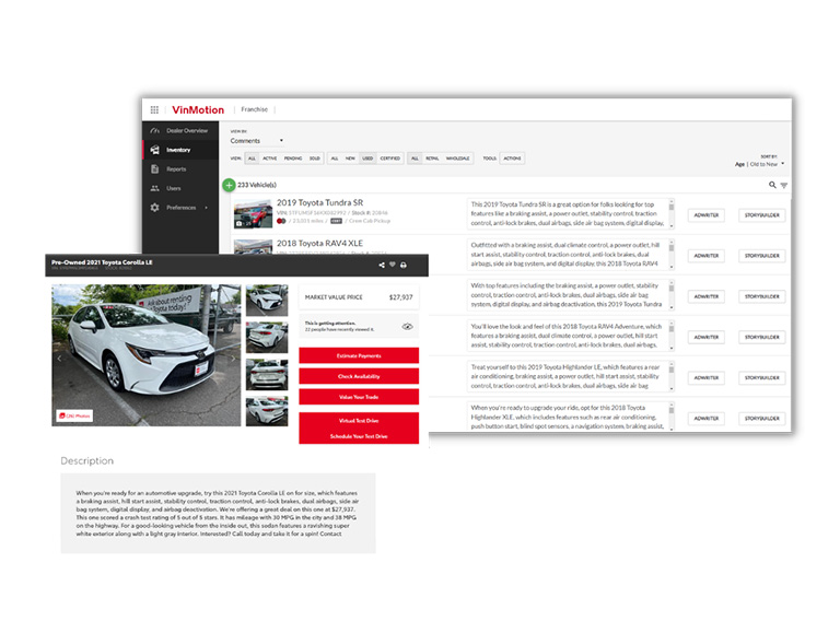 Vinmotion Inventory Dealership Photography Services | Dealer Specialties
